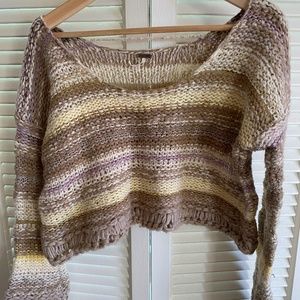 Free People Cropped Sweater Small